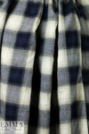 NY designer yarn-dye cotton plaid - navy/khaki/ivory