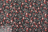 Italian claret/gray/charcoal floral boiled wool fleece