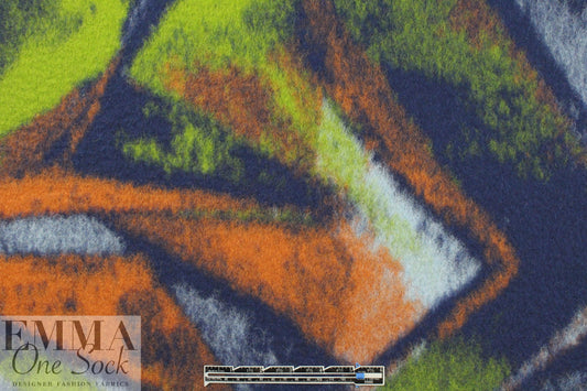 Italian graffiti graphic boiled wool fleece