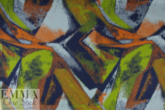Italian graffiti graphic boiled wool fleece