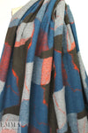 Italian abstract art boiled wool fleece 2.125 yd