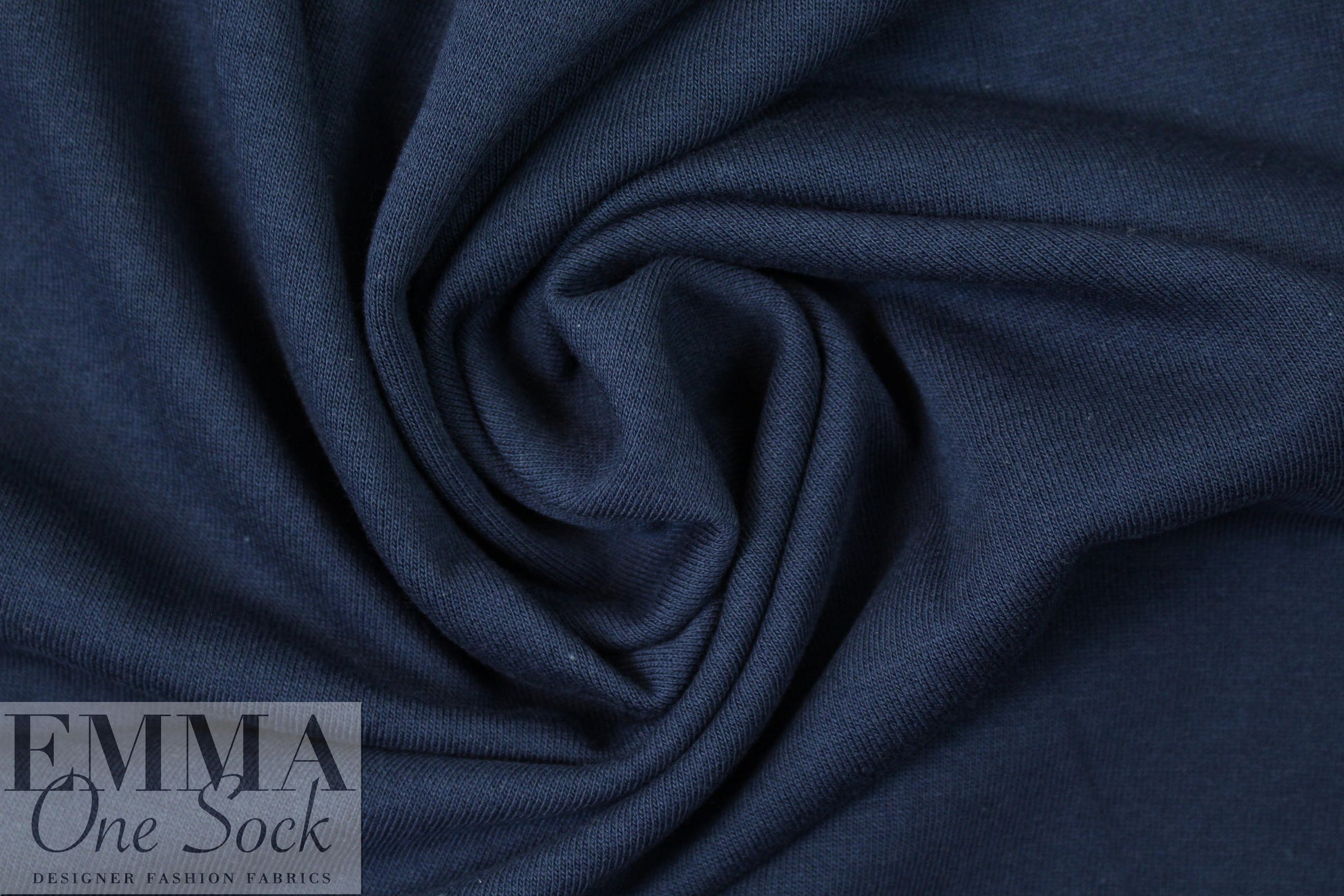 Oeko-Tex cert. bamboo/cotton fleece-back knit - marine .75 yds