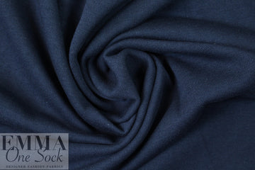 Oeko-Tex cert. bamboo/cotton fleece-back knit - marine 1 yard