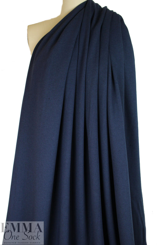 Oeko-Tex cert. bamboo/cotton fleece-back knit - marine