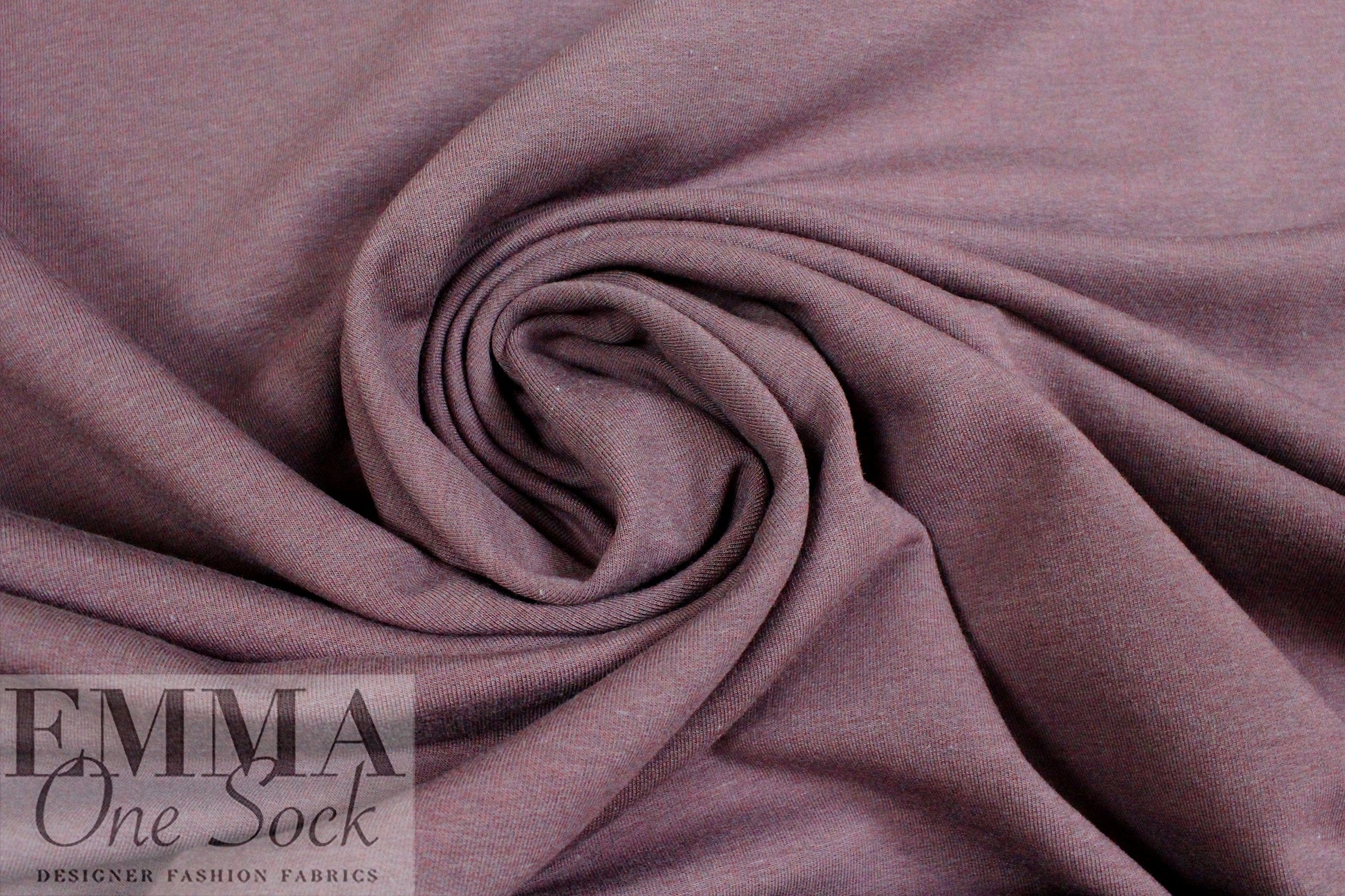 Oeko-Tex fleece-backed sweatshirt knit - dusty plum 1.75 yds