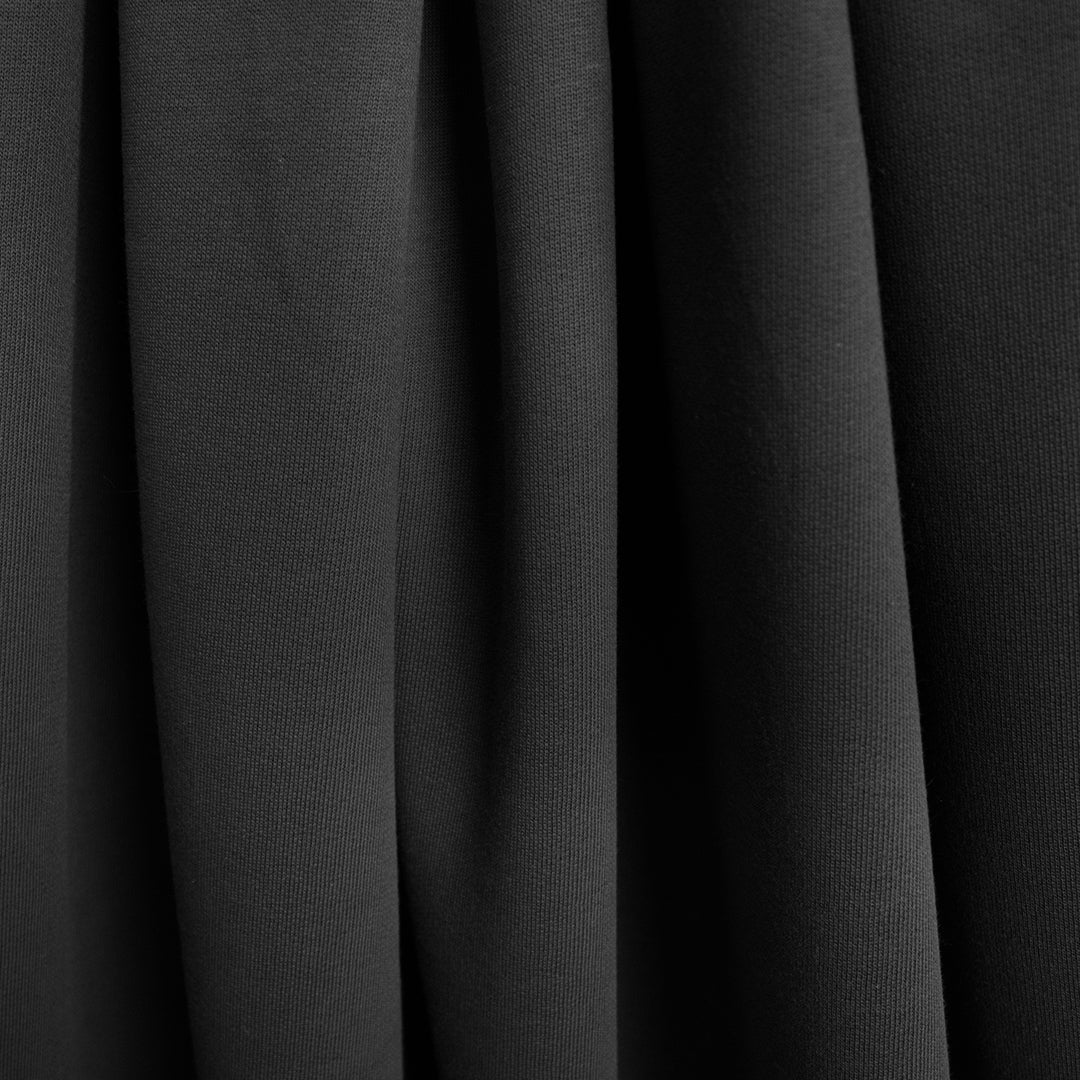 organic cotton fleece-backed sweatshirt knit - black .5 yds