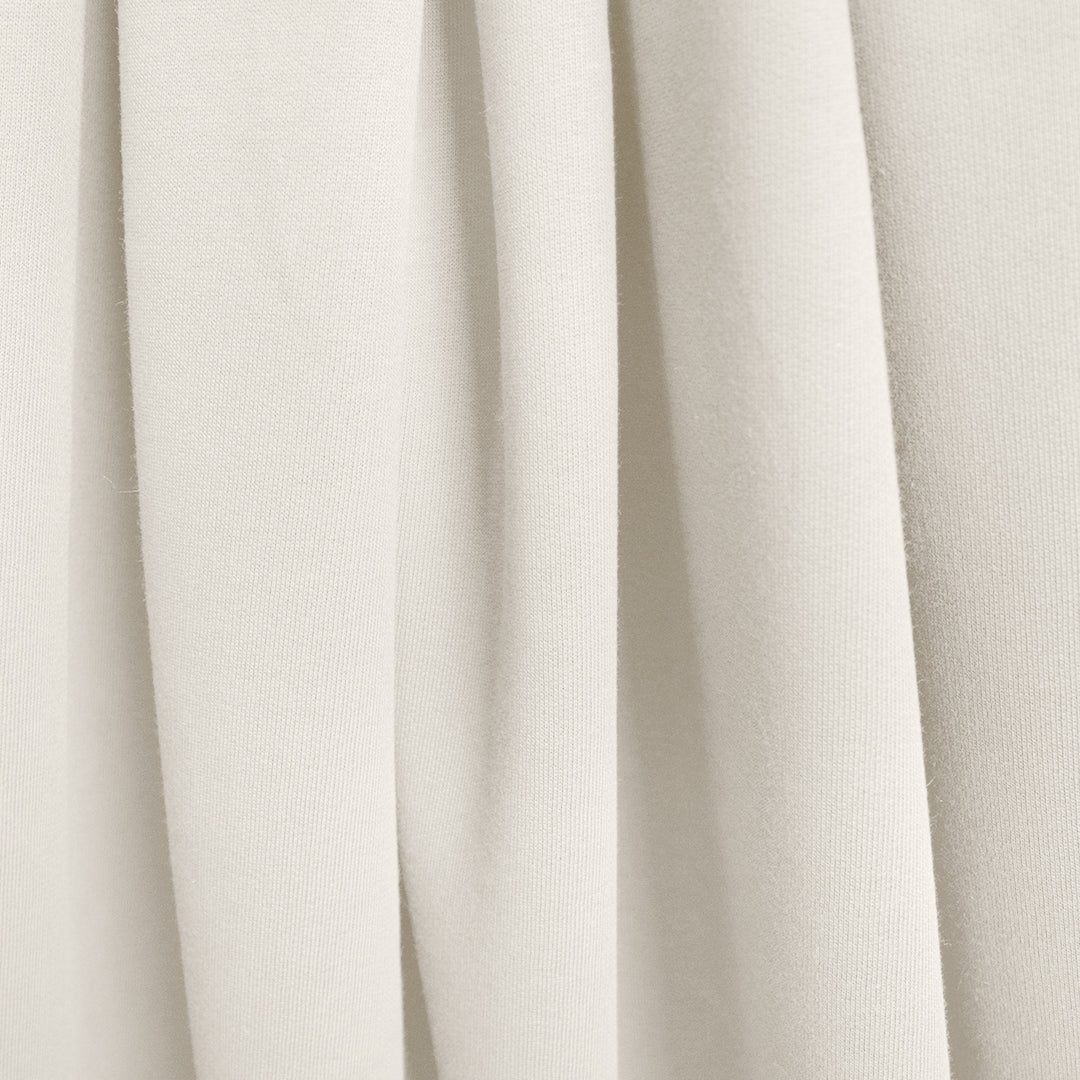 organic cotton fleece-backed sweatshirt knit - ivory 1.75 yd