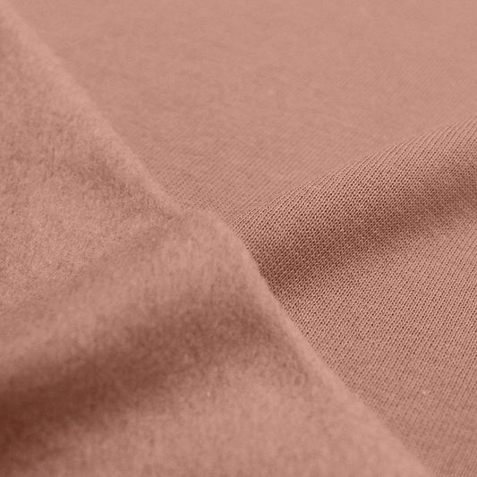 organic cotton fleece-backed sweatshirt knit - desert .875 yds