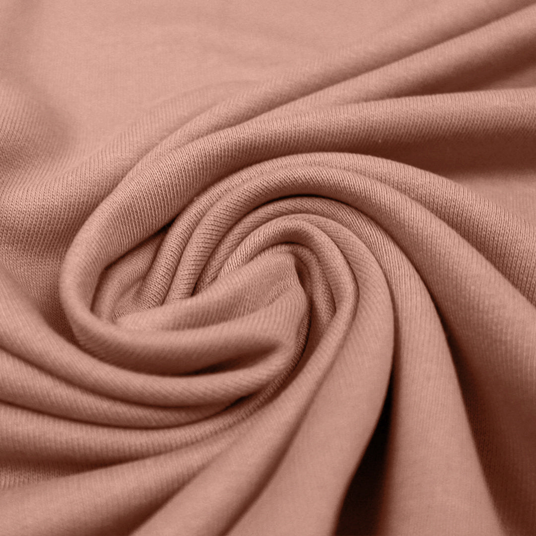 organic cotton fleece-backed sweatshirt knit - desert 1 yard