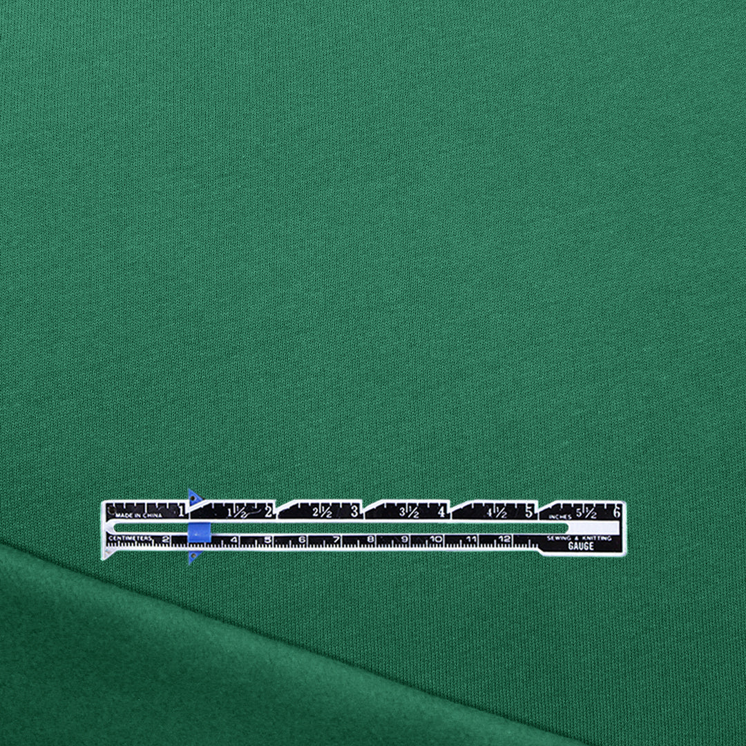organic cotton fleece-backed sweatshirt knit - alpine green 1.5 yd