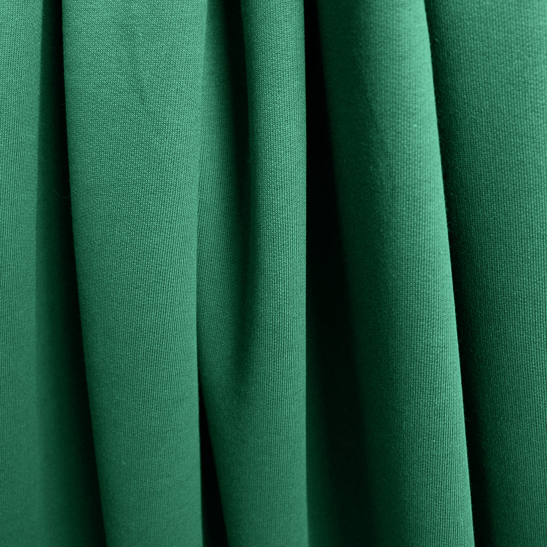 organic cotton fleece-backed sweatshirt knit - alpine green 1.5 yd