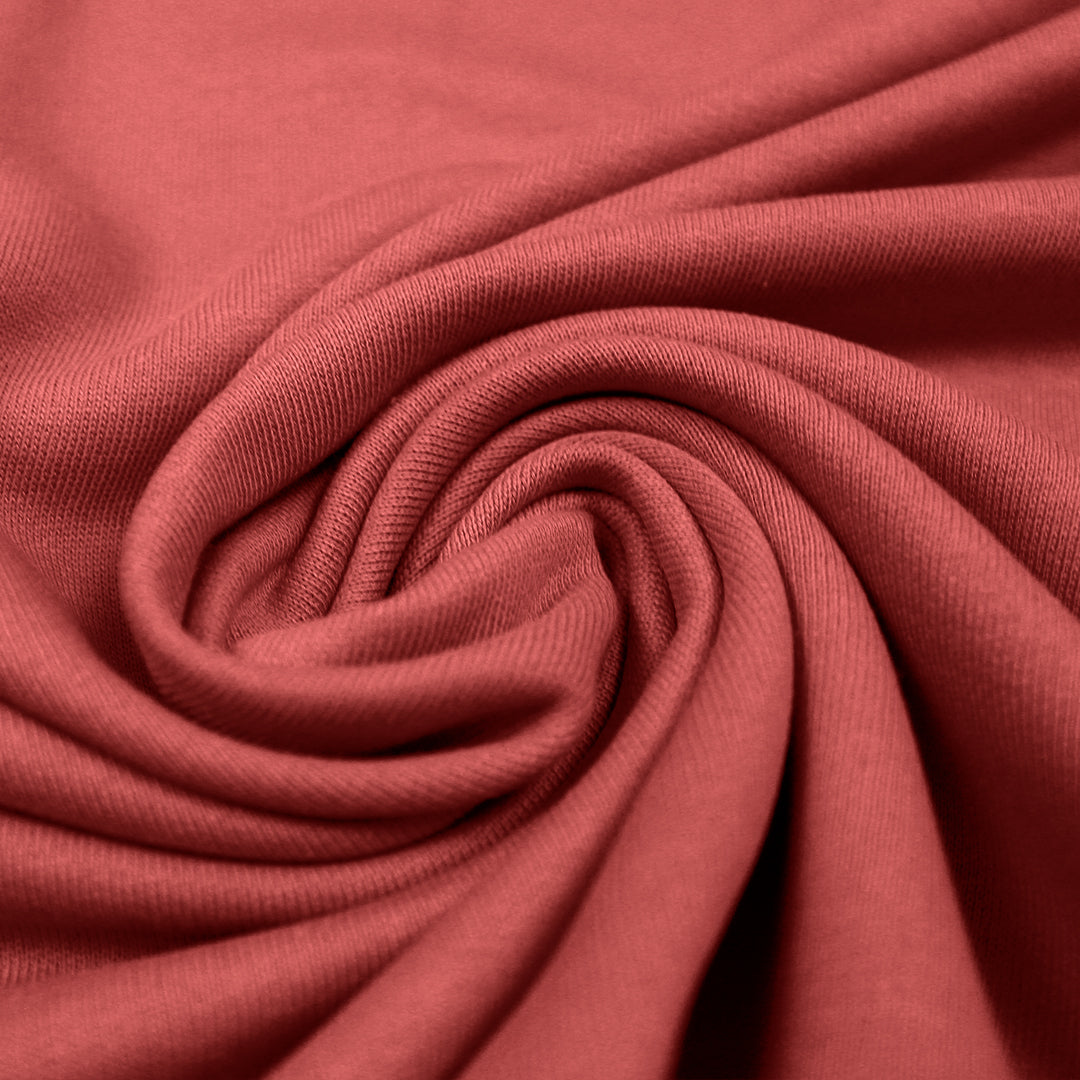 organic cotton fleece-backed sweatshirt knit - sienna 1 yard