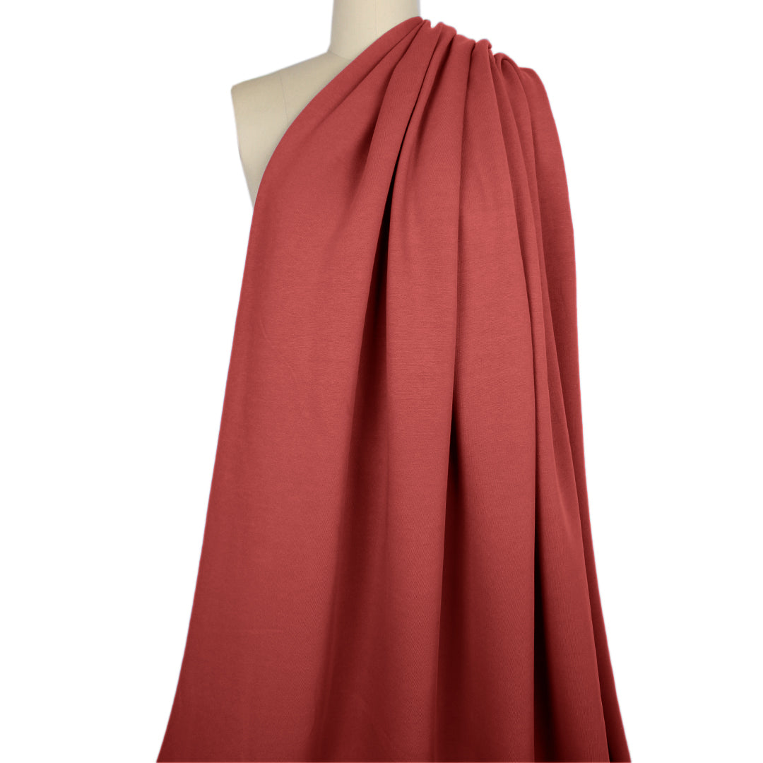organic cotton fleece-backed sweatshirt knit - sienna 1.875 yds