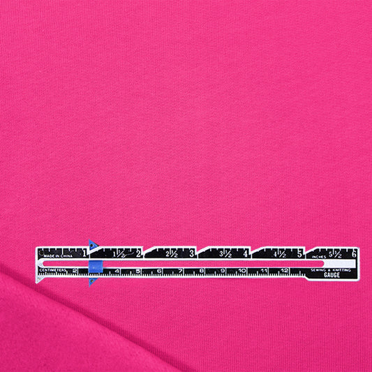 organic cotton fleece-backed sweatshirt knit - fuchsia 2 yd