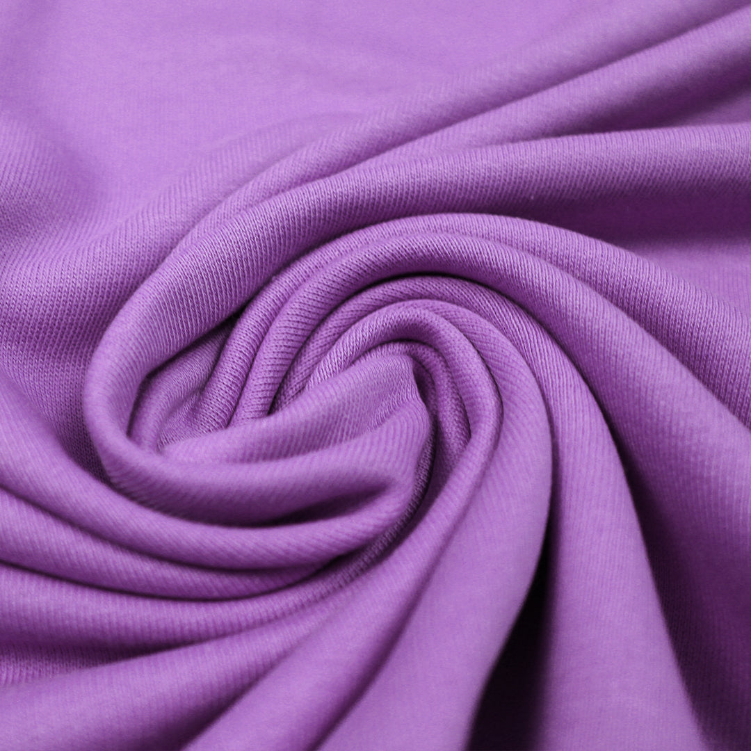 organic cotton fleece-backed sweatshirt knit - crocus 2 yd