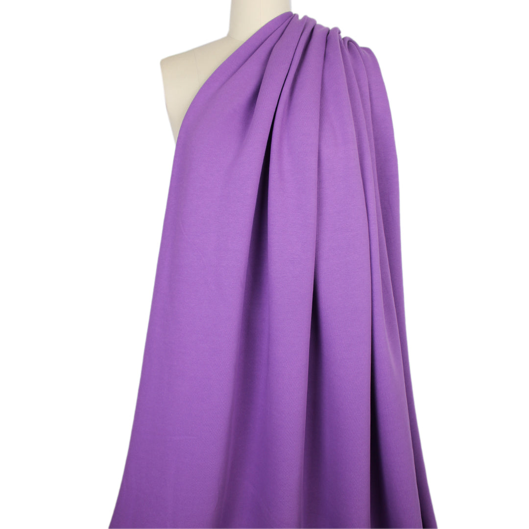 organic cotton fleece-backed sweatshirt knit - crocus 2 yd