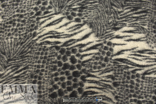 Italian tiger/dot boiled wool fleece 1.75 yd