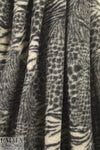 Italian tiger/dot boiled wool fleece 1.75 yd