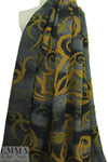 Italian textured scroll wool fleece knit