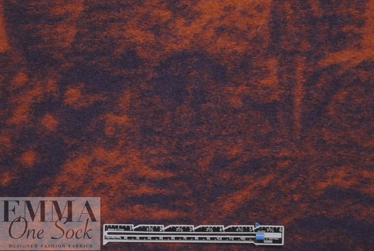 Italian grape/chili design boiled wool fleece
