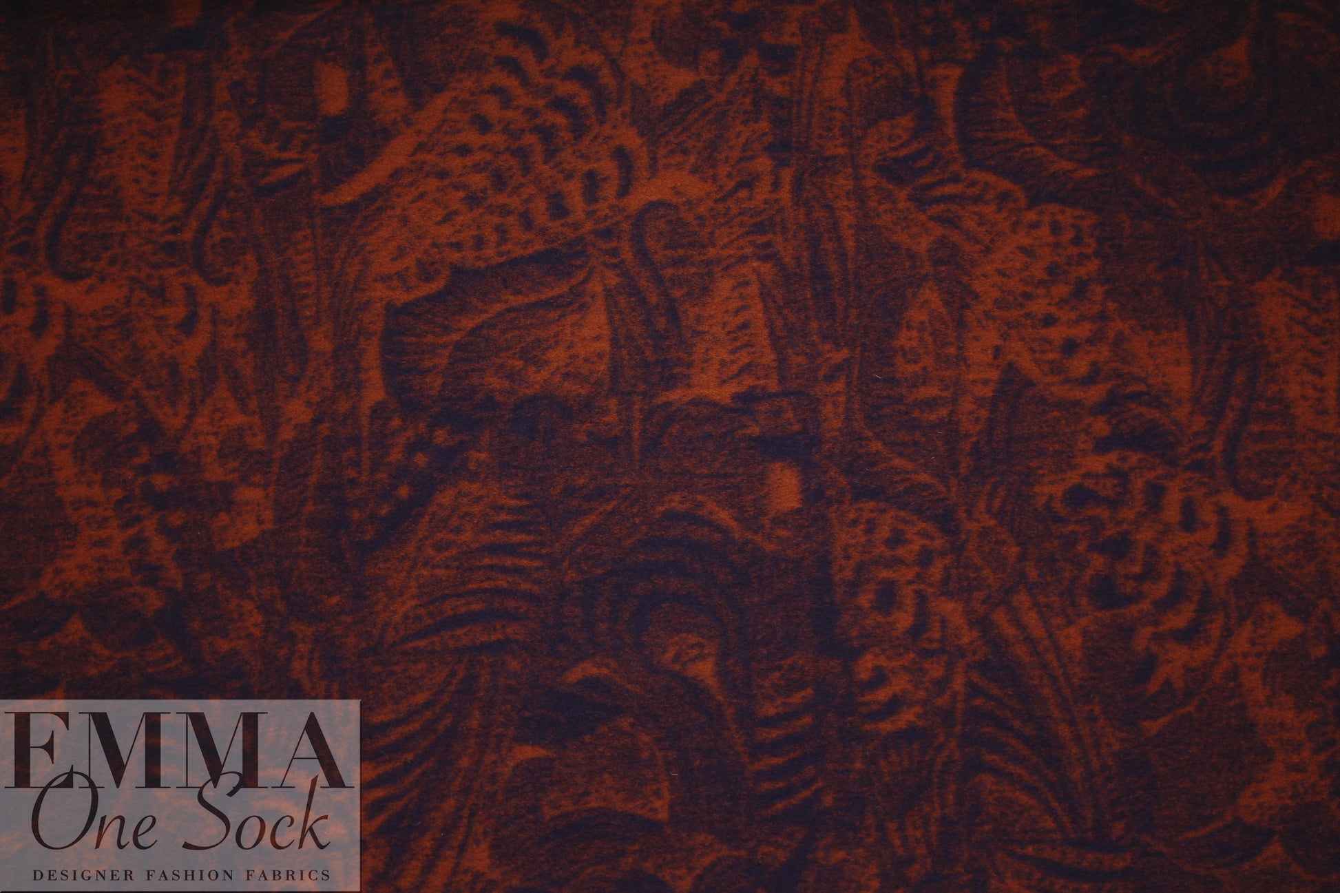 Italian grape/chili design boiled wool fleece