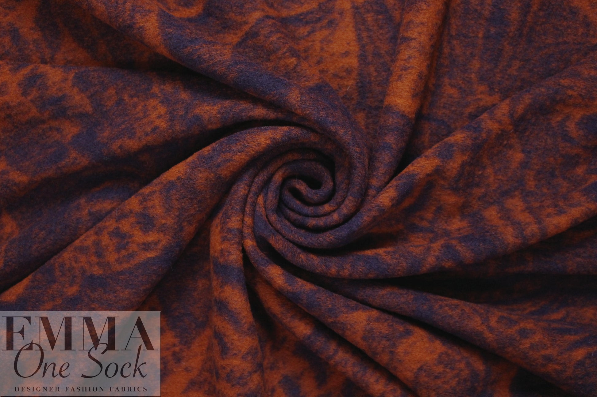 Italian grape/chili design boiled wool fleece