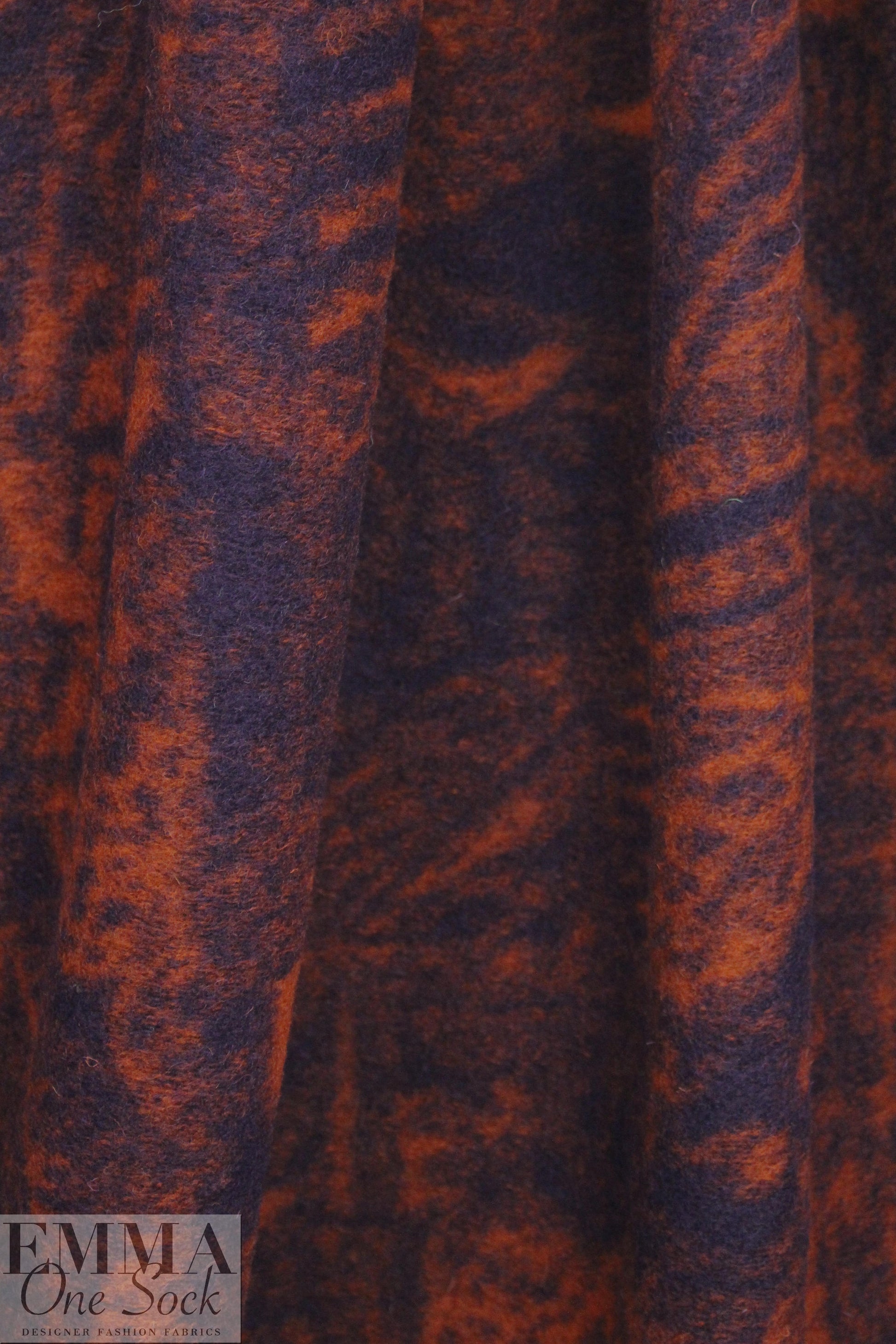 Italian grape/chili design boiled wool fleece