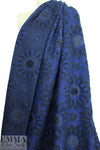 Italian textured flower nocturne wool fleece knit .75 yds