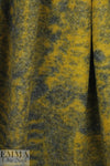 Italian dijon/navy design boiled wool fleece 1 yard