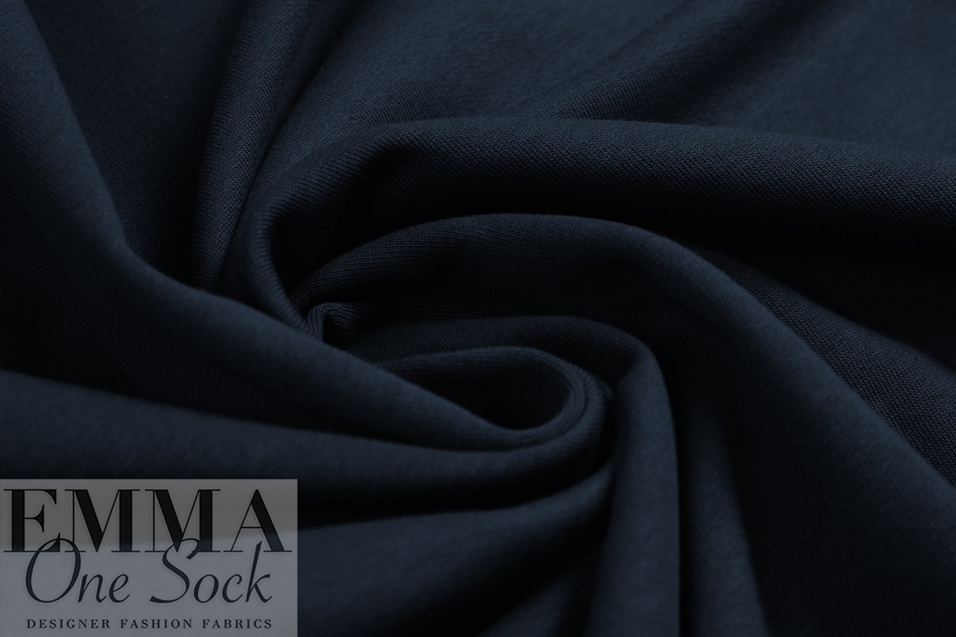 MTM organic cotton brushed fleece-backed sweatshirt knit - indigo night 1.125 yds