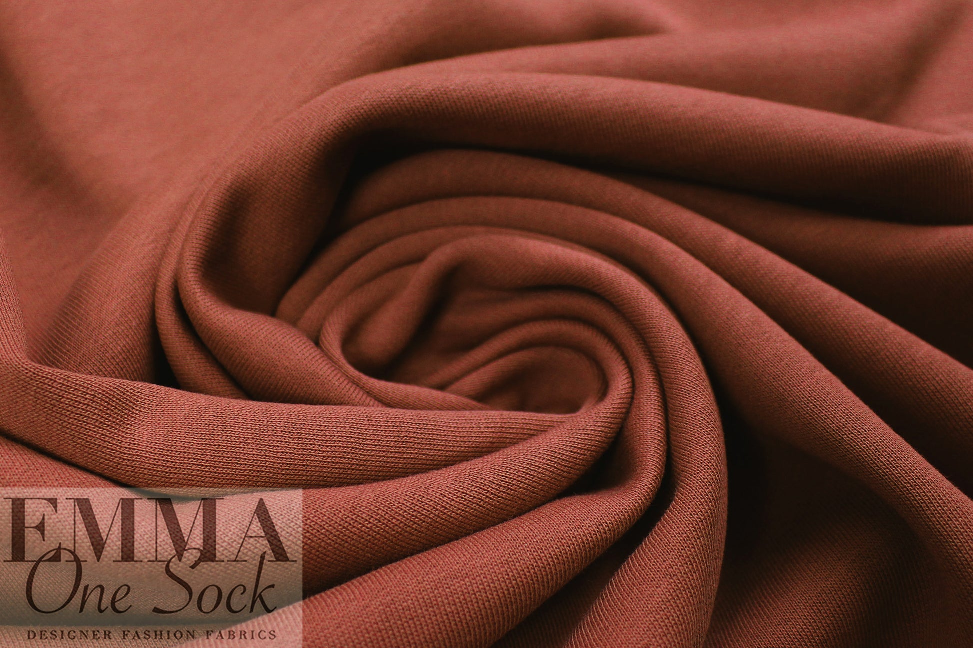 MTM organic cotton brushed fleece-backed sweatshirt knit - sienna 2 yd