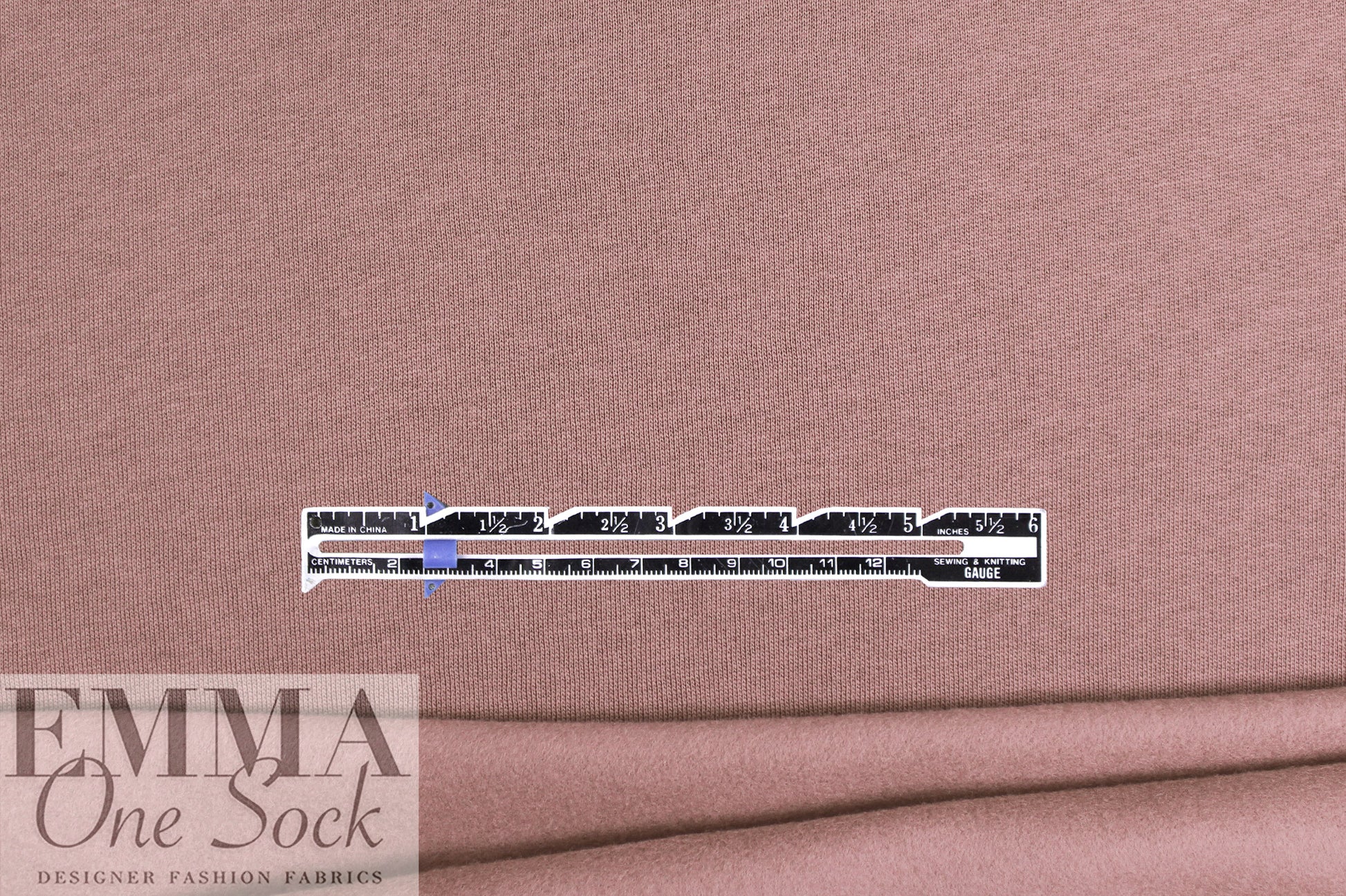 MTM organic cotton brushed fleece-backed sweatshirt knit - old rose 2 yds