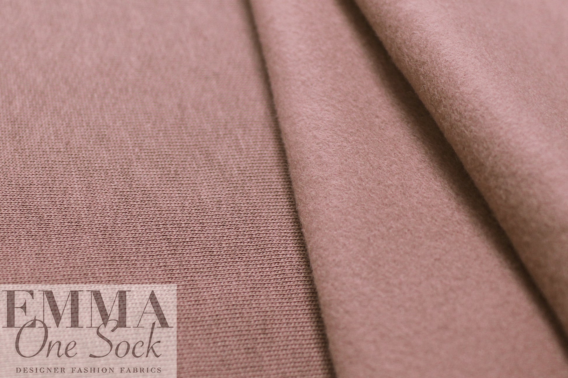 MTM organic cotton brushed fleece-backed sweatshirt knit - old rose 2 yds