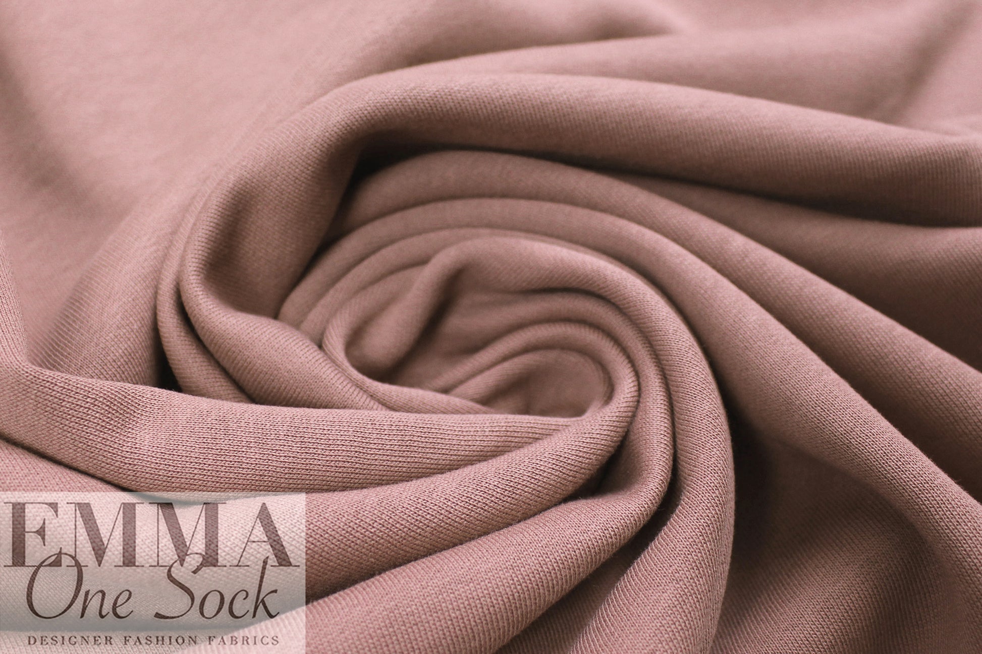 MTM organic cotton brushed fleece-backed sweatshirt knit - old rose 2 yds