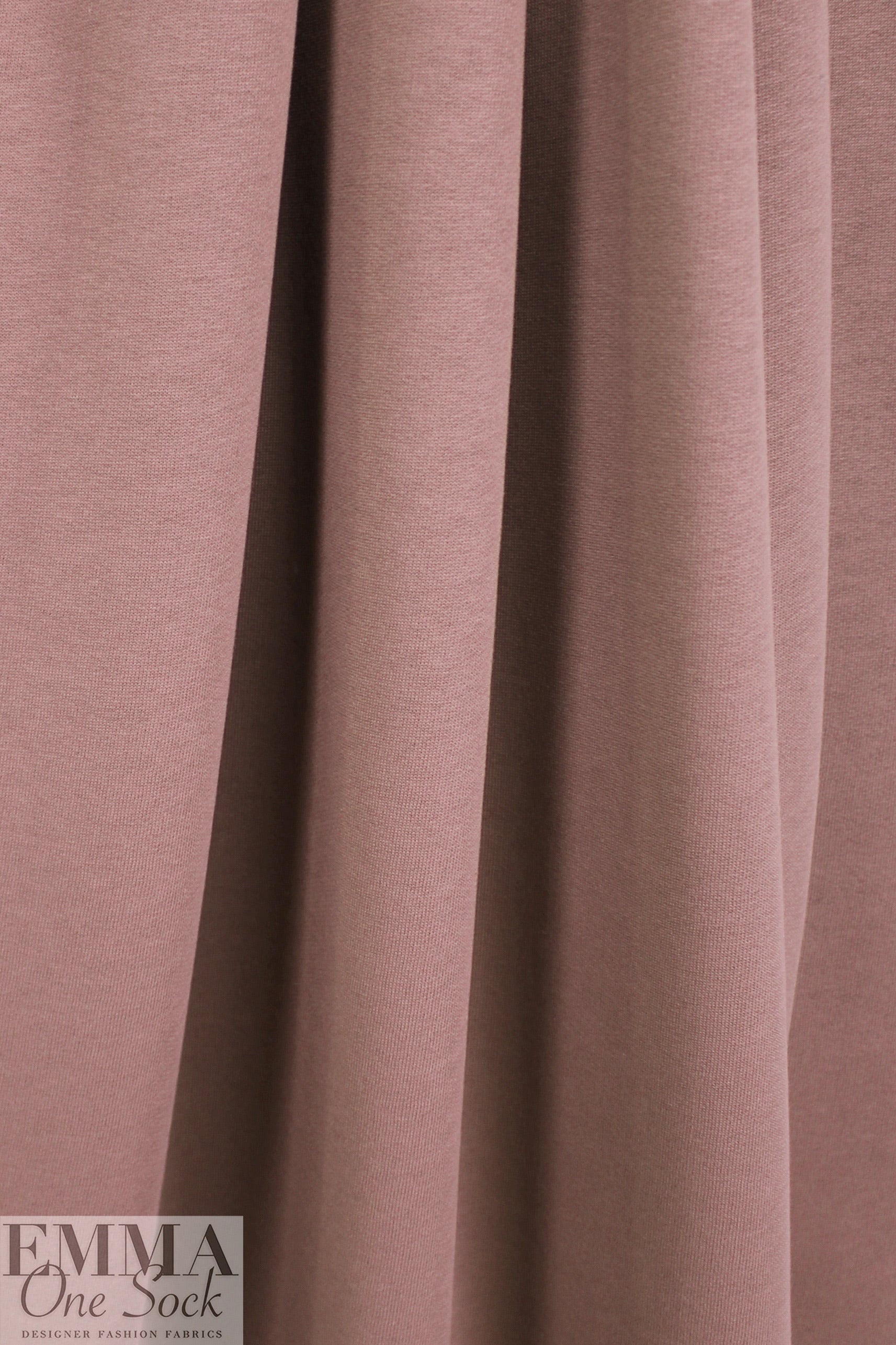 MTM organic cotton brushed fleece-backed sweatshirt knit - old rose 2 yds