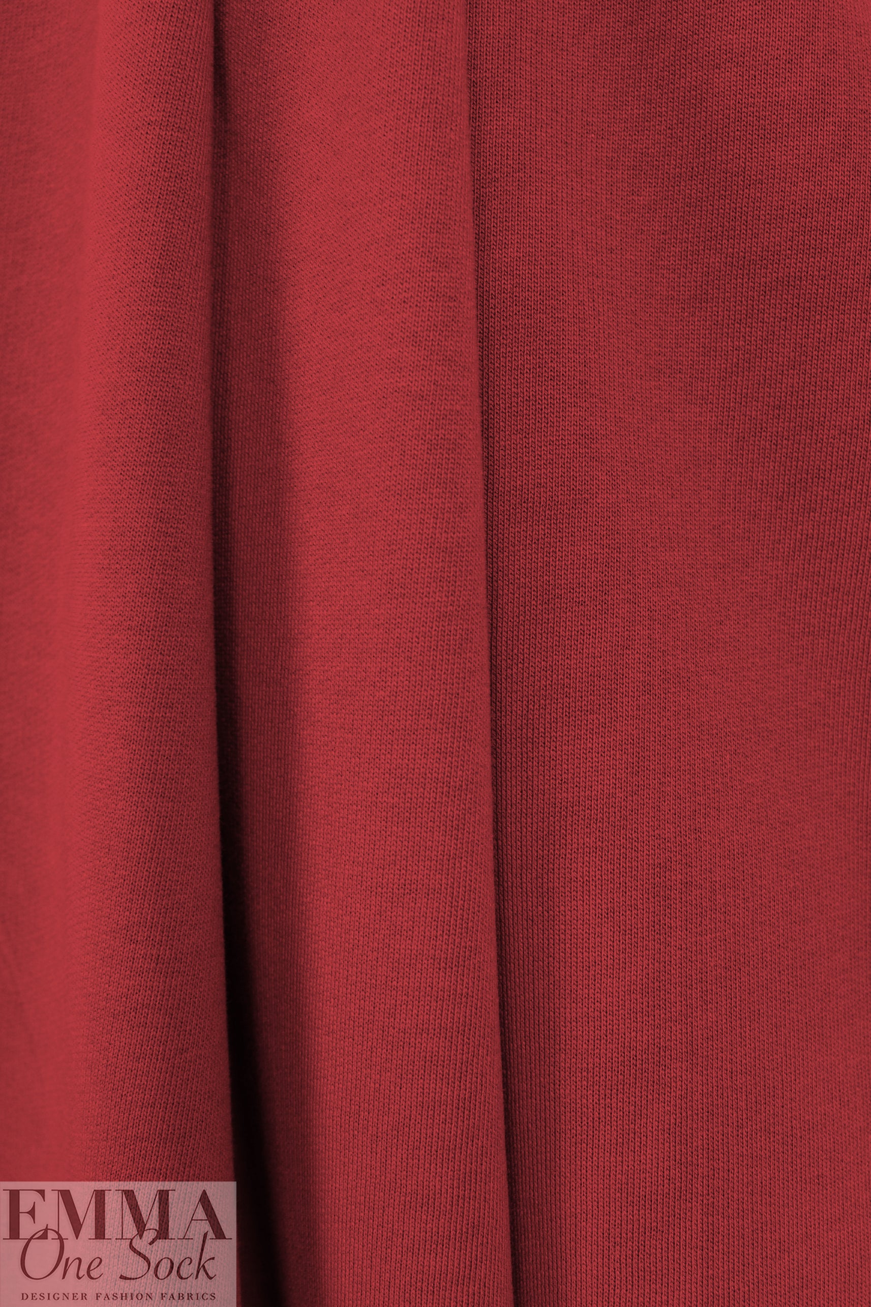 MTM organic cotton extra wide fleece-backed sweatshirt knit - Persian red 1 yard