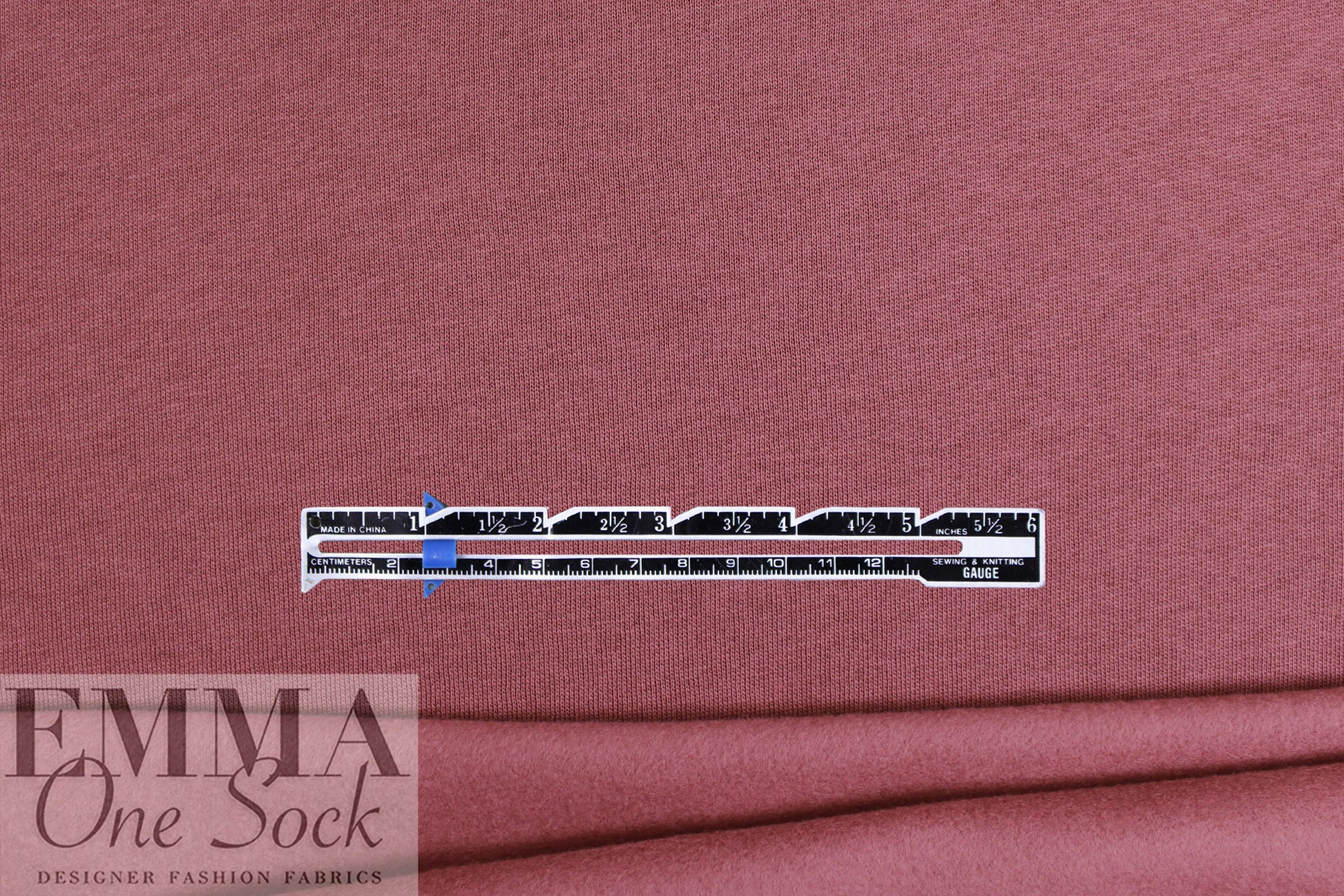 MTM organic cotton extra wide fleece-backed sweatshirt knit - rosewood 1.125 yds