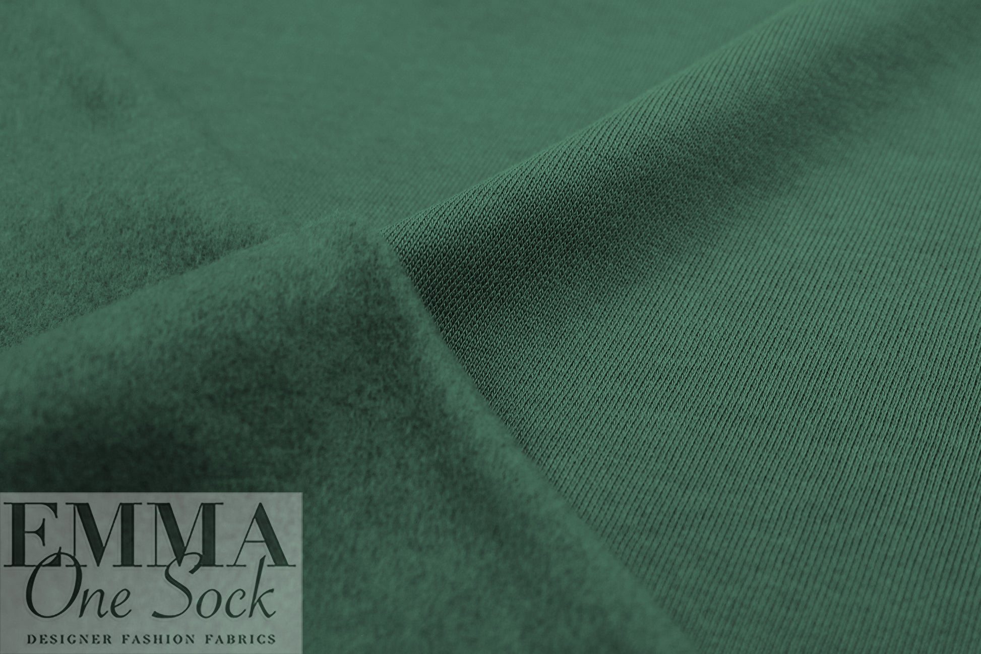 MTM organic cotton brushed fleece-backed sweatshirt knit - spruce 1.75 yd