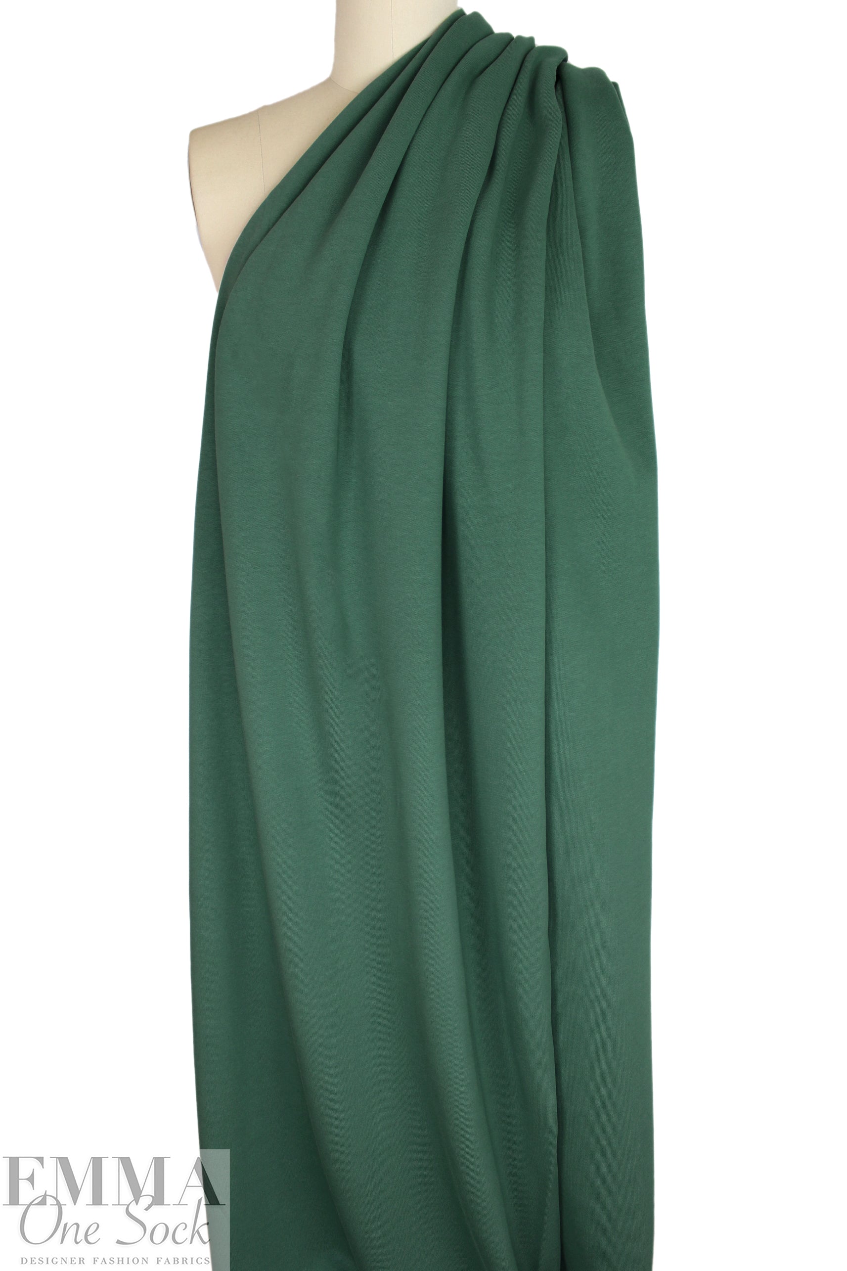 MTM organic cotton extra wide fleece-backed sweatshirt knit - spruce