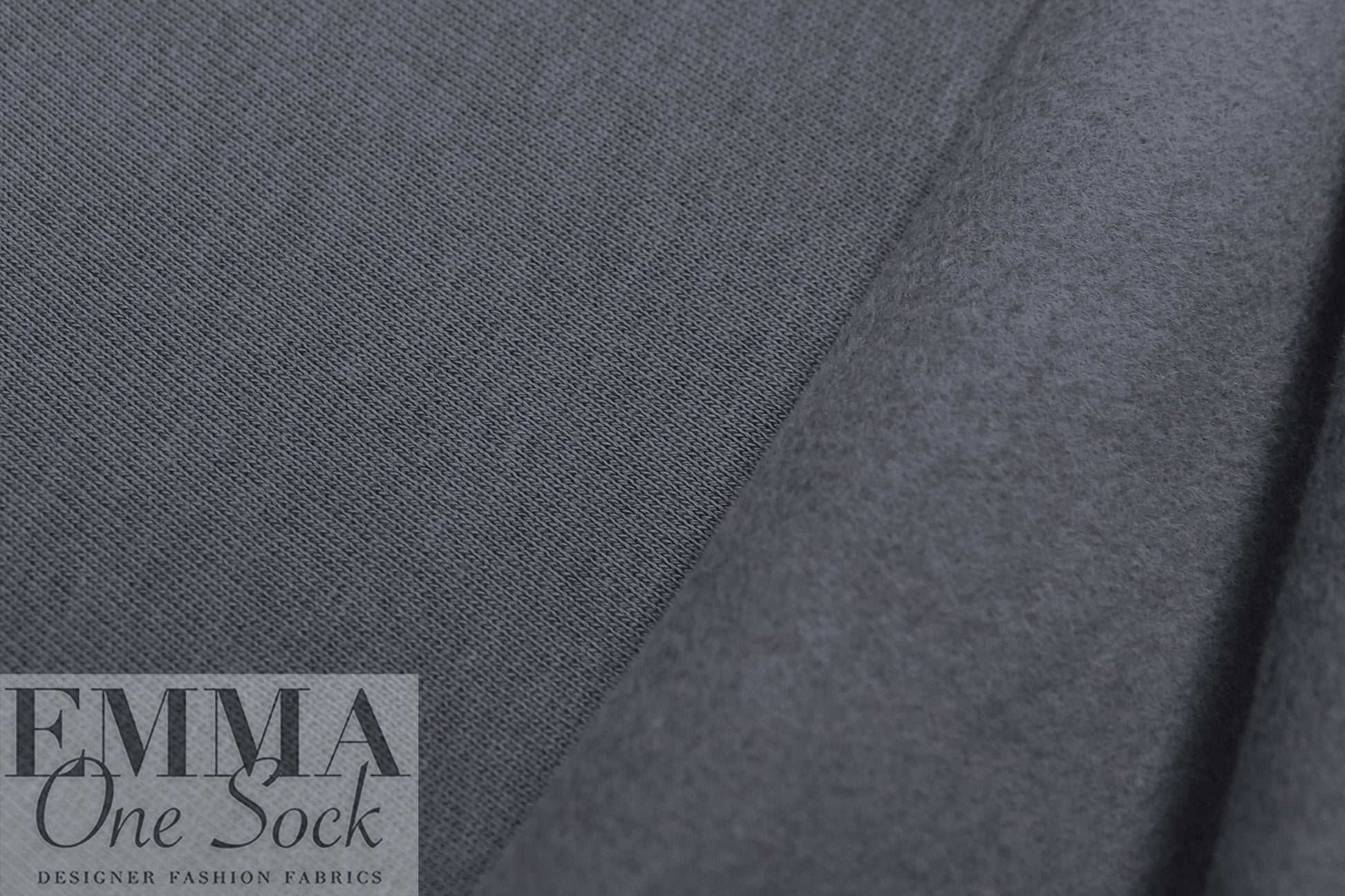 MTM organic cotton brushed fleece-backed sweatshirt knit - calm grey .5 yds