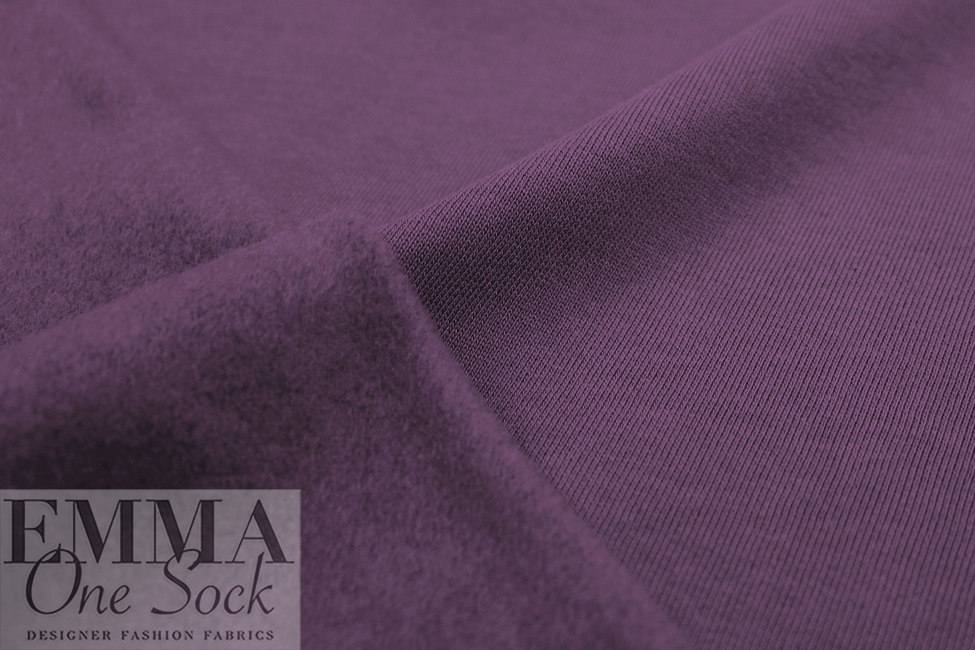 MTM organic cotton brushed fleece-backed sweatshirt knit - plum 1 yard