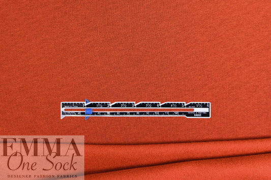 MTM organic cotton extra wide fleece-backed sweatshirt knit -pumpkin