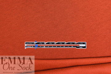 MTM organic cotton brushed fleece-backed sweatshirt knit -pumpkin .75 yds