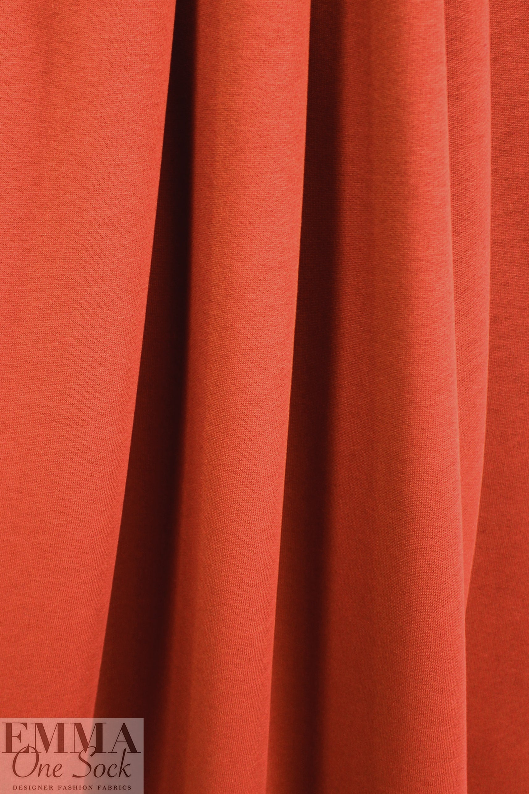 MTM organic cotton brushed fleece-backed sweatshirt knit -pumpkin .75 yds