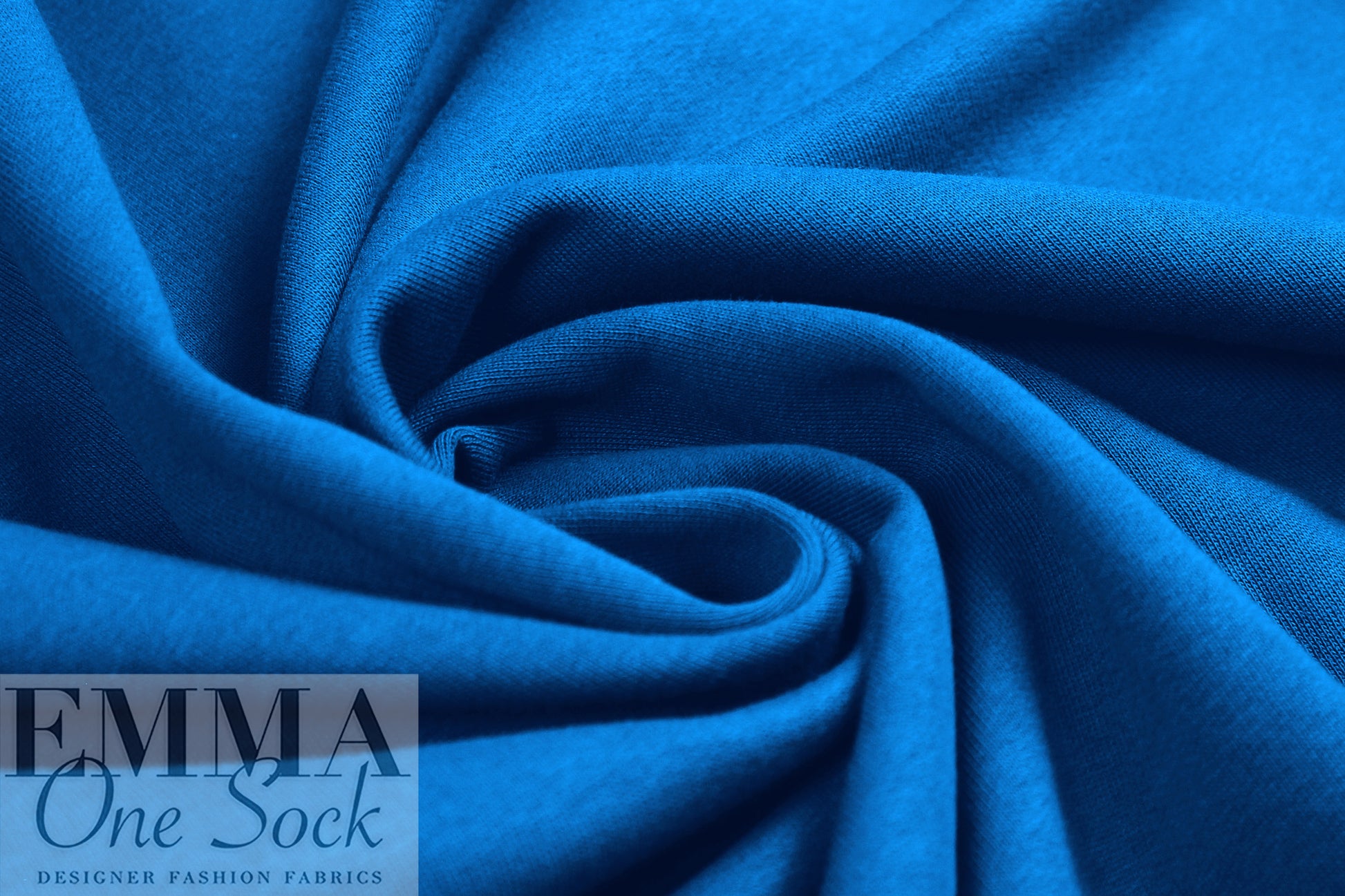 MTM organic cotton brushed fleece-backed sweatshirt knit - intense blue 1 yard