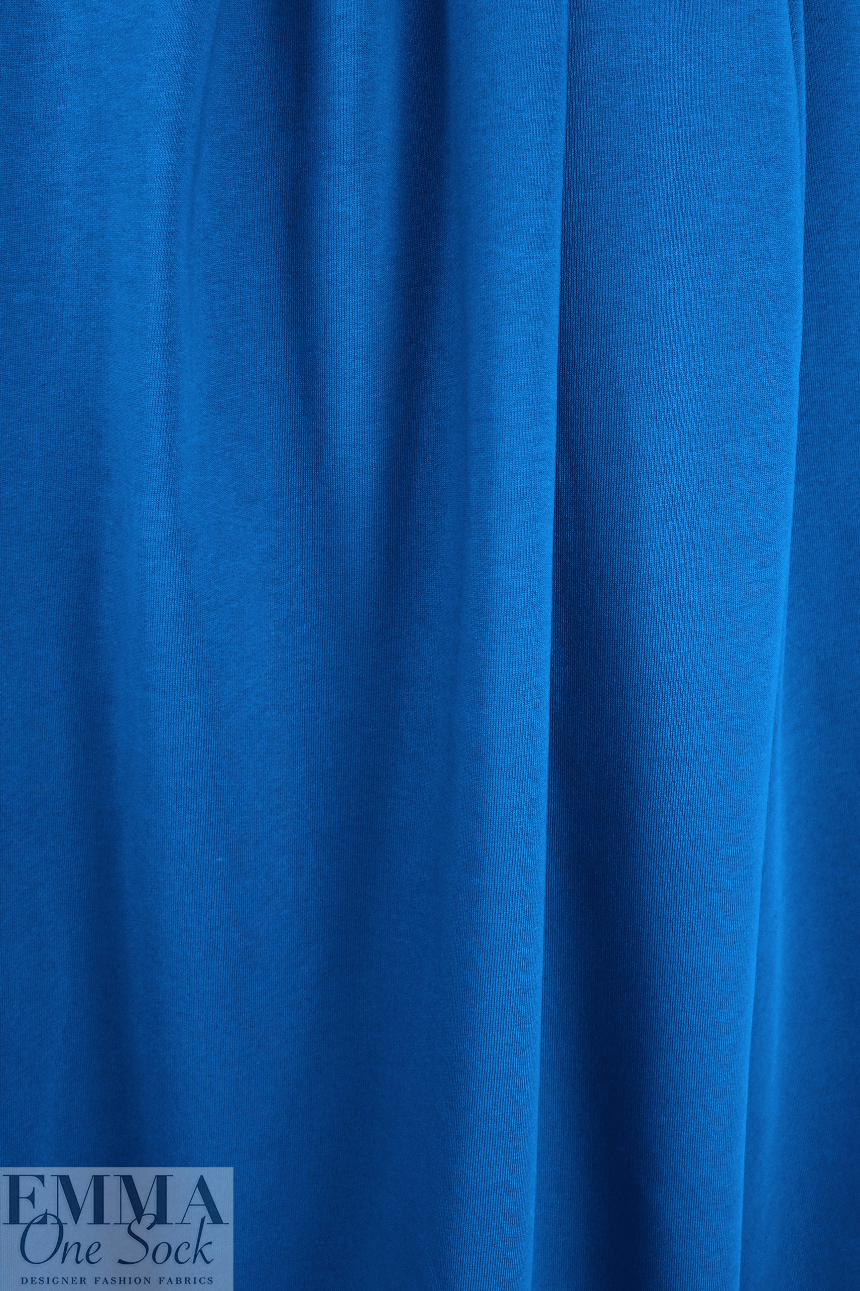 MTM organic cotton brushed fleece-backed sweatshirt knit - intense blue 1.6 yd