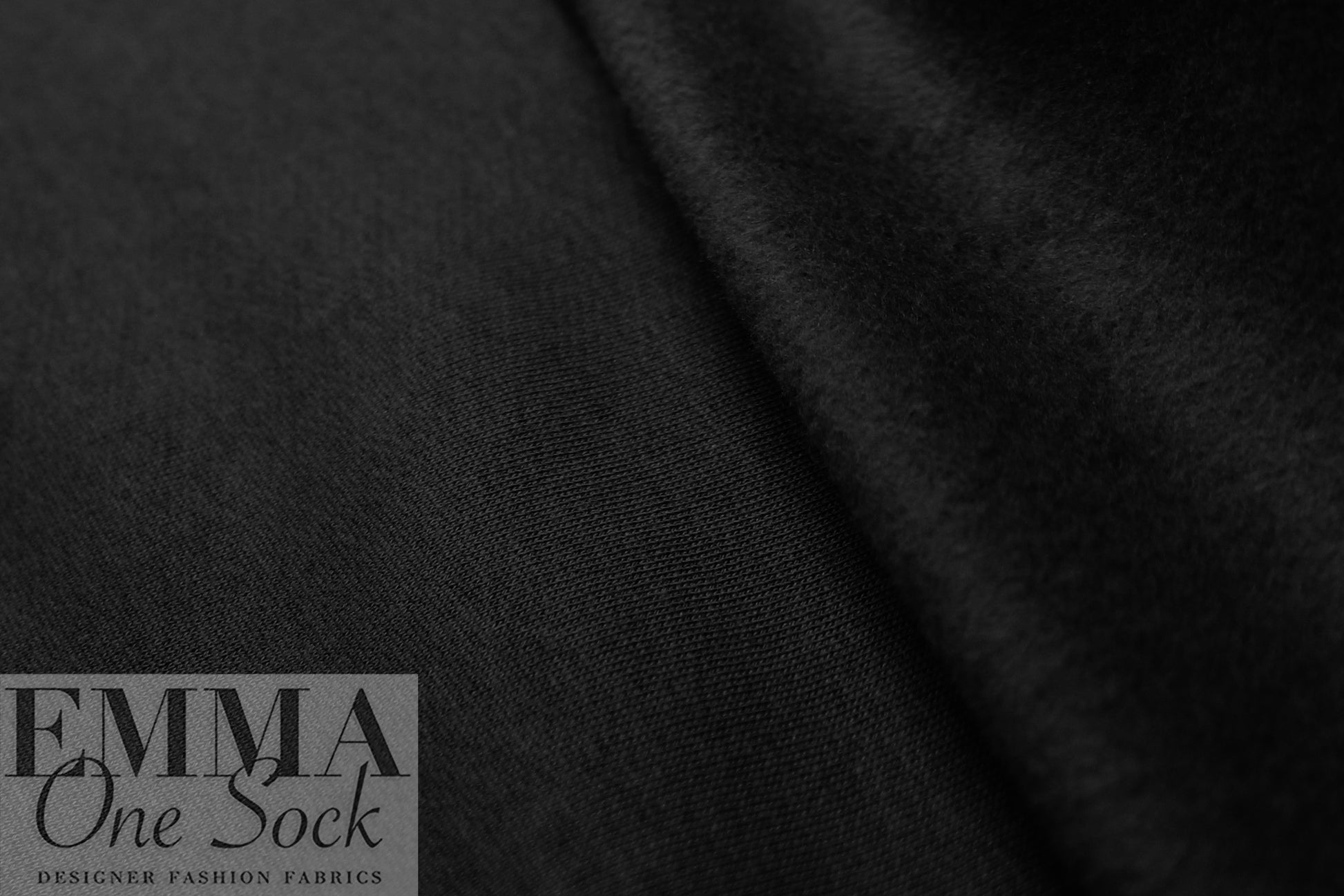 MTM organic cotton brushed fleece-backed sweatshirt knit - black 2 yds