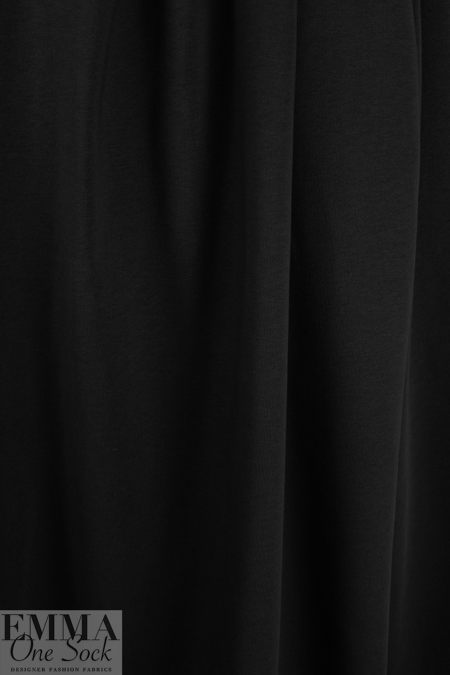 MTM organic cotton brushed fleece-backed sweatshirt knit - black 2 yd