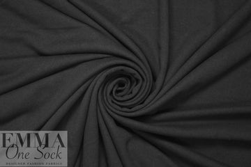 Oeko-Tex cert. bamboo/cotton fleece-back knit - black .75 yds