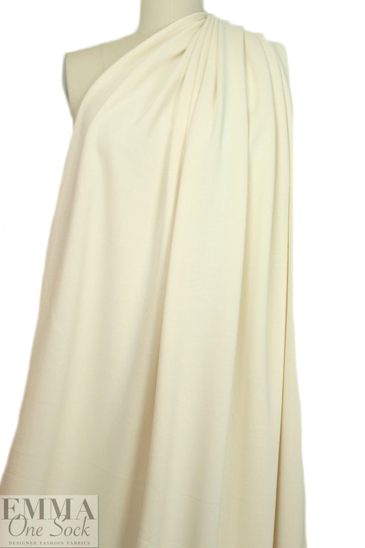 Oeko-Tex cert. bamboo/cotton fleece-back knit - ivory